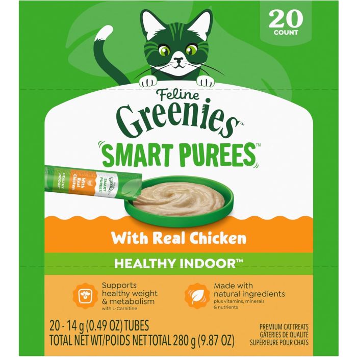 Greenies Feline Smart Purees Healthy Indoor Golosinas para Gato