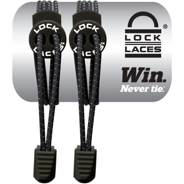 Cordones elásticos sin atar Lock Laces negro 48 inches