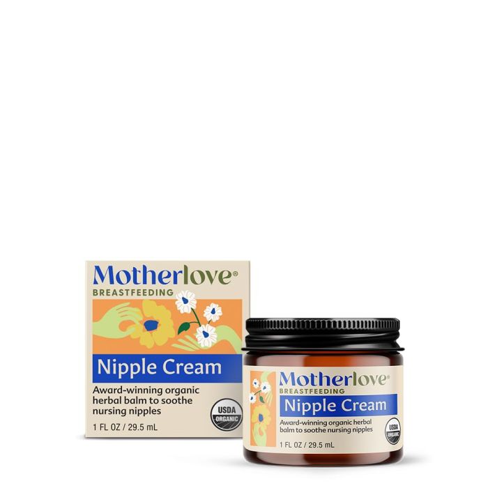 Crema de Pezoneras Motherlove 1 oz Orgánica sin Lanolina para Lactancia