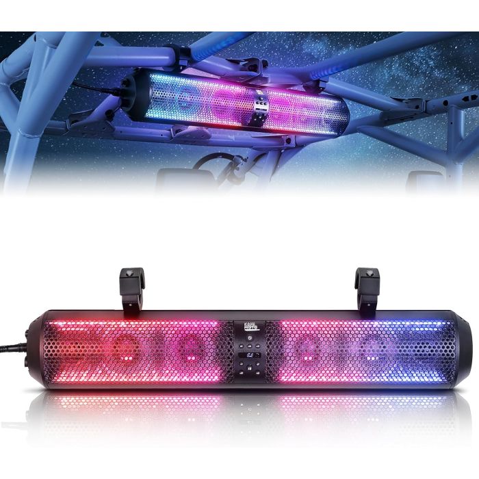 Barra de Sonido UTV KEMIMOTO 28 Pulgadas 4 Subwoofers Bluetooth LED