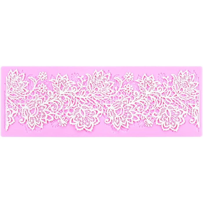 Molde de silicona para repostería con flores 34.8 x 14.99 cm