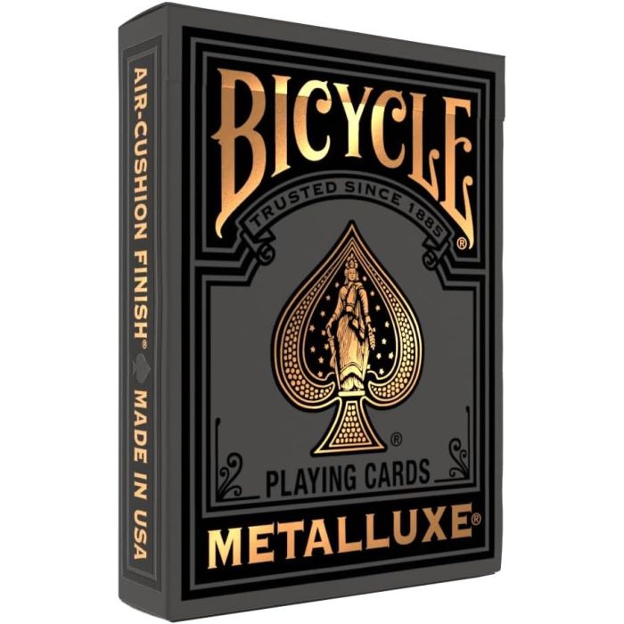 Naipes Bicycle Black and Gold Metalluxe - Baraja de Póker