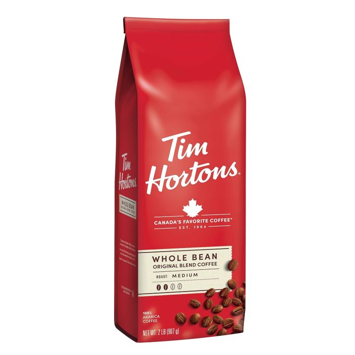 Café Tim Hortons en Grano Original, Tostado Medio, 32 Onzas