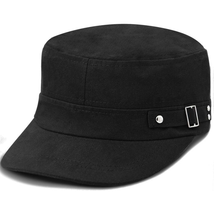 Gorra militar unisex básica de algodón y poliéster
