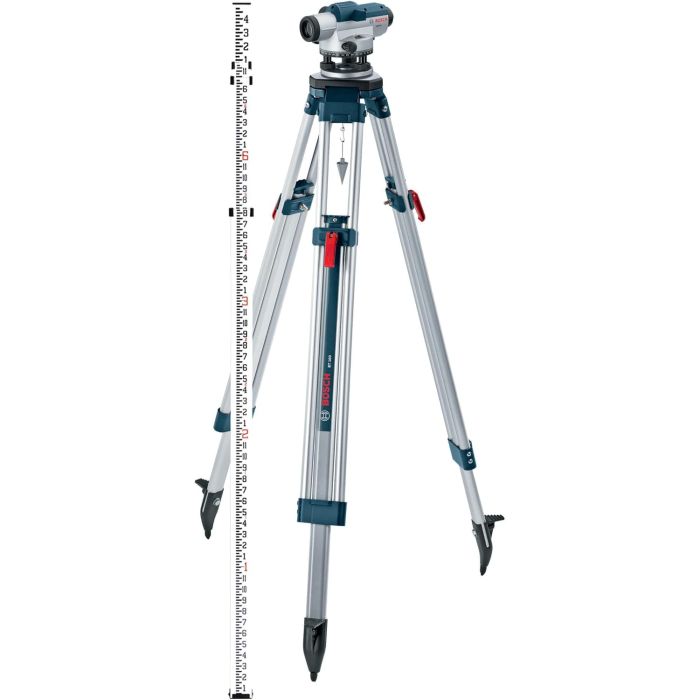 Nivel Óptico Automático Bosch GOL26CK 26x con Trípode y Mira