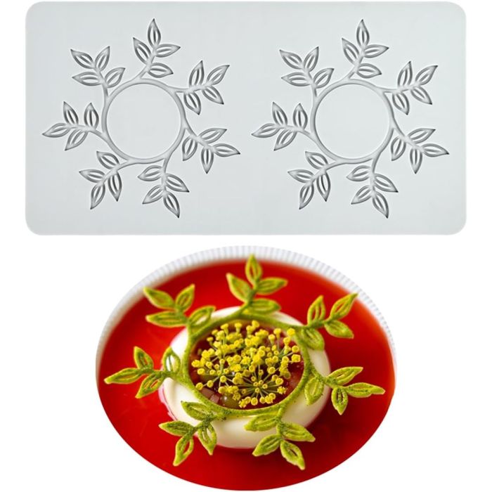 Mold de silicona floral hueco 3D para hornear