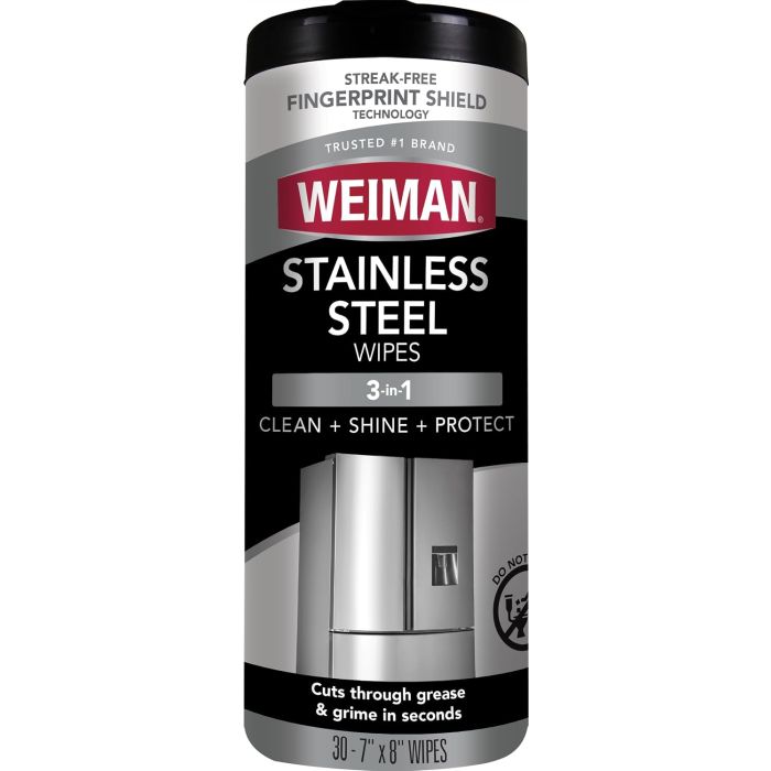 Weiman Toallitas Limpiadoras de Acero Inoxidable 30 Unidades