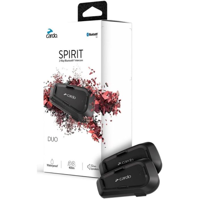 Auriculares intercomunicadores Bluetooth para moto Cardo Spirit pack doble