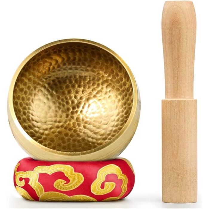 Set de Cuenco Tibetano para Meditación con Cojín y Mazo