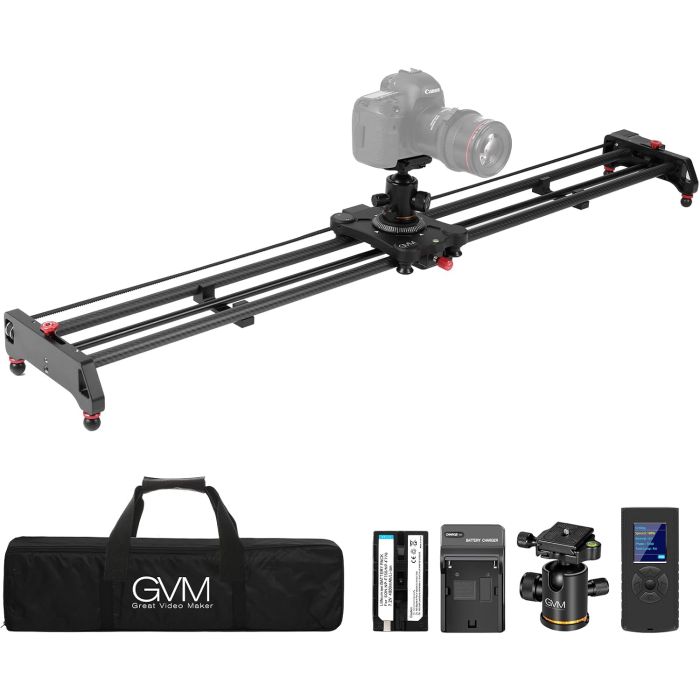 GVM 120 cm Slider para Cámara Motorizado de Fibra de Carbono