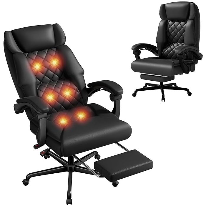Silla Ejecutiva de Oficina con Masaje, Reclinable y Reposapi