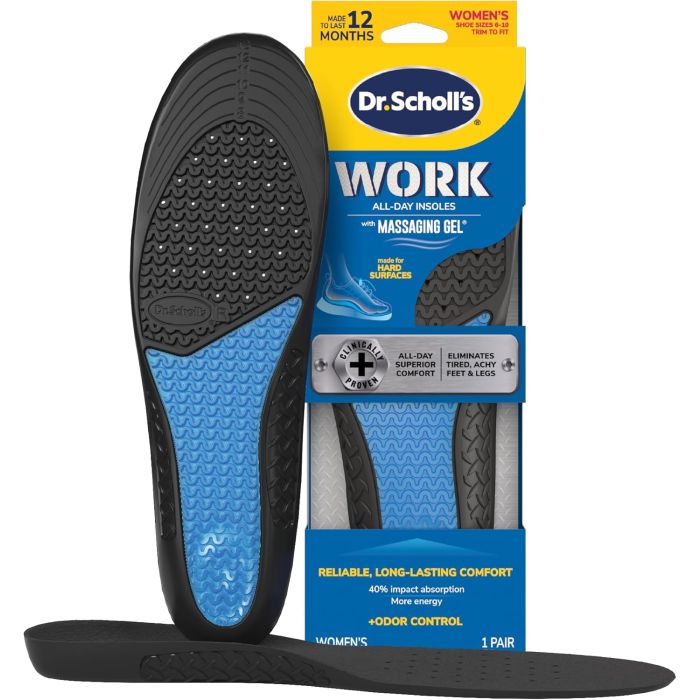 Plantillas Work All-Day Superior Comfort con Gel Masajeador, Mujer, 1 Par