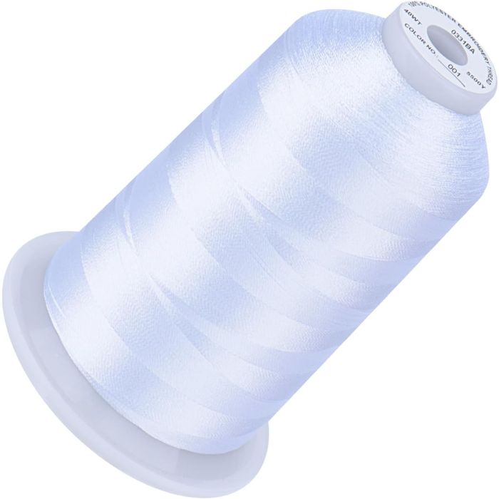 Hilo de Bordado Simthread 5500 Yds, 40WT 100% Poliéster - Blanco