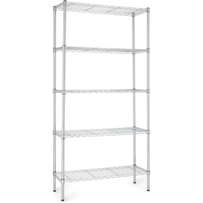 Estantería ajustable de acero de 5 niveles 36x14x72 pulgadas