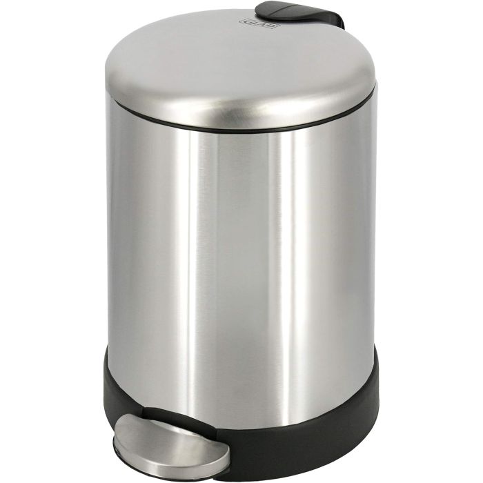 Glad Pequeño Bote de Basura 1.2 Galones Acero Inoxidable con Pedal