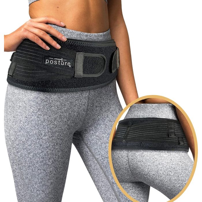 Faja Sacroilíaca Vriksasana Posture para Dolor de Cadera y Espalda Baja