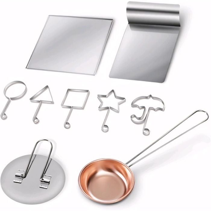 Set de 9 Herramientas para Hacer Caramelo Dalgona Coreano Acero Inoxidable