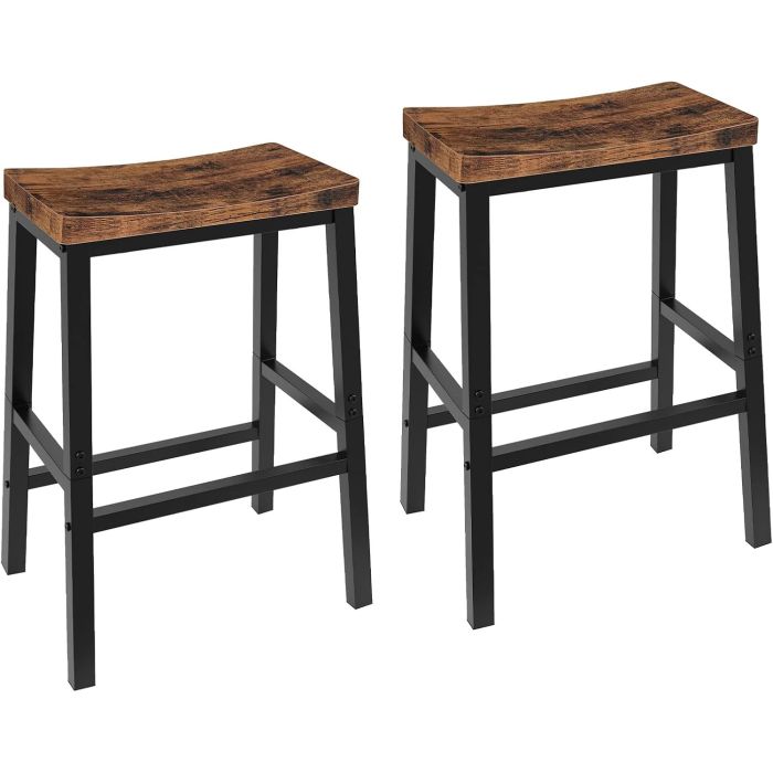 Set de 2 bancos de bar HOOBRO diseño moderno 23.6 pulgadas