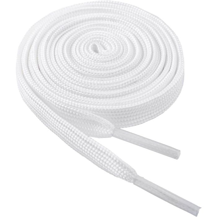 Cordones planos blancos para zapatillas 1 par