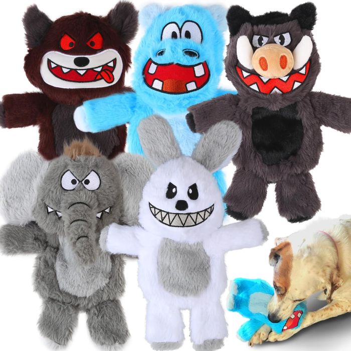 Juguetes Mordedores Squeaky para Perros Bzonsmart - Pack de 5