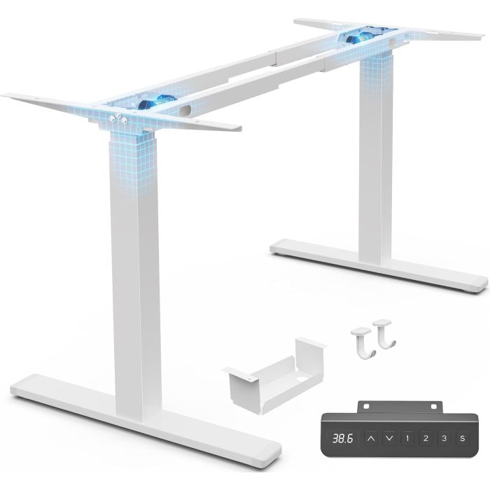 Huuger Base Eléctrica para Escritorio Regulable Doble Motor