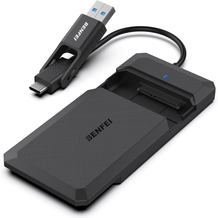 Caja externa BENFEI 2.5" SATA a USB Tipo-C/Type-A
