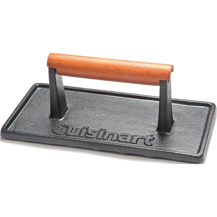 Prensa para hamburguesas rectangular de hierro fundido Cuisinart