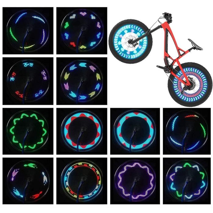 Luces para Rueda de Bicicleta LED Impermeables 2 Pack