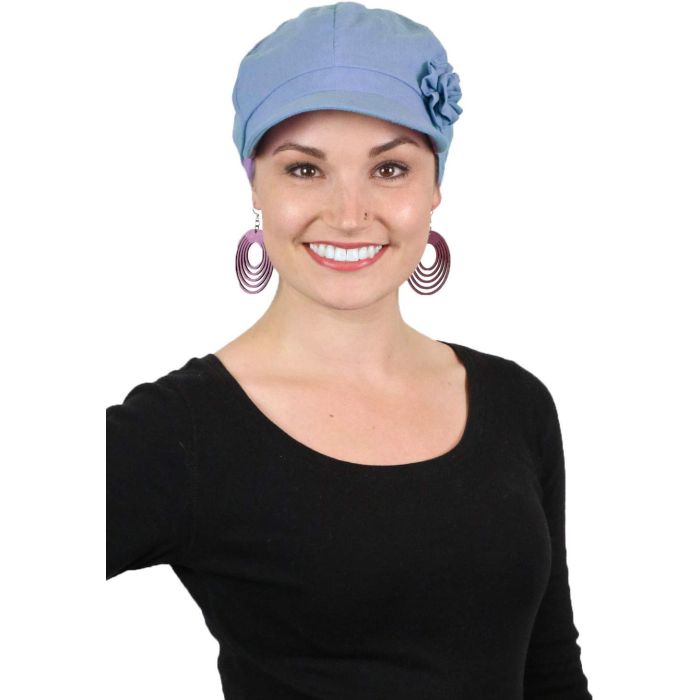 Gorro de algodón para mujer con protección solar UPF 50+