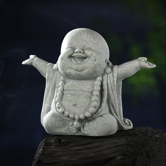 Estatua de Buda de Arenisca, Decoración Zen para el Hogar