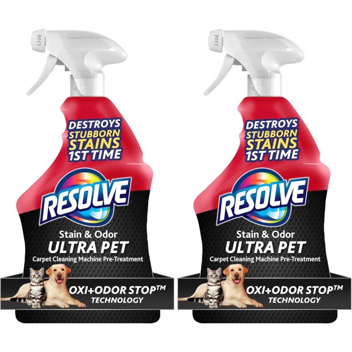 Resolve Ultra Removedor de Manchas y Olores para Alfombras 32 oz Pack de 2