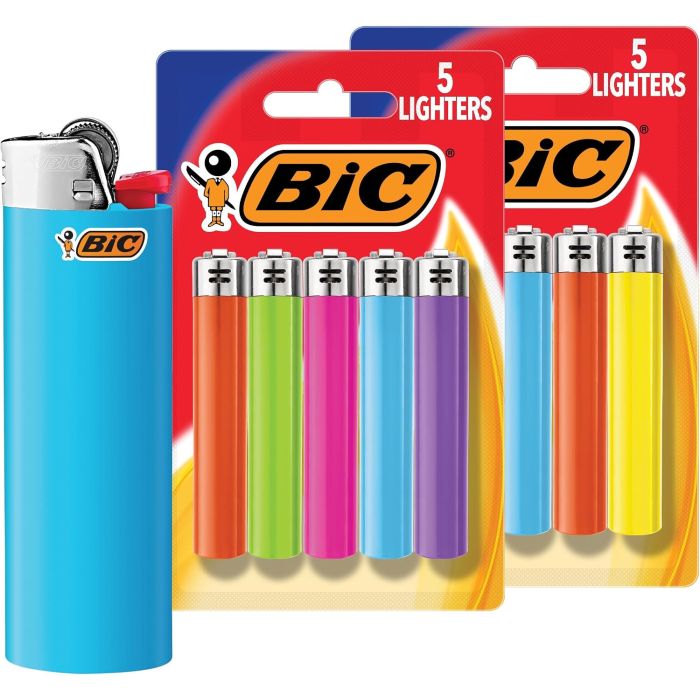 Encendedores BIC Maxi Pocket Multicolor 10 Unidades