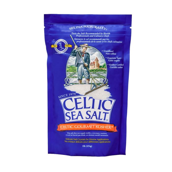Sal Kosher Celtic Sea Salt - Fina - Bolsa Resellable 1 lb