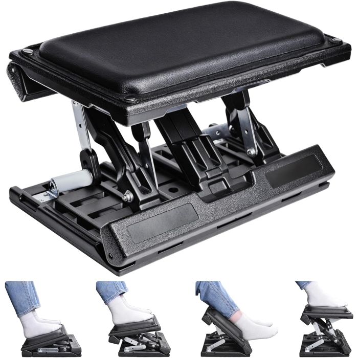Scalebeard Reposapiés Ajustable Ergonómico para Oficina y Gaming