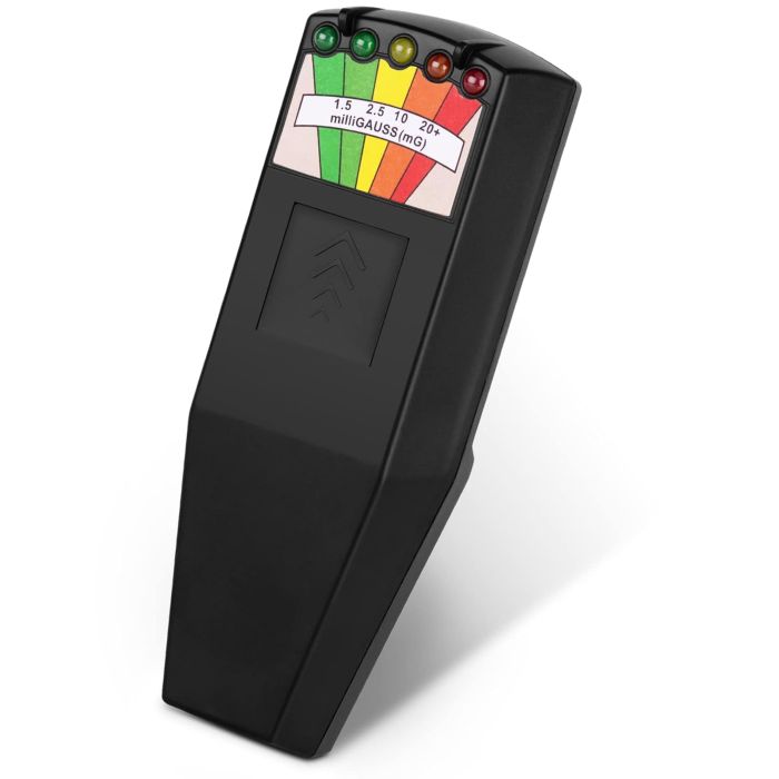Detector de campo EMF para caza de fantasmas con LED portátil negro