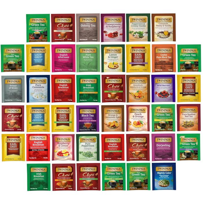Pack de Té en Saquitos con 44 Unidades y Variedad de Sabores