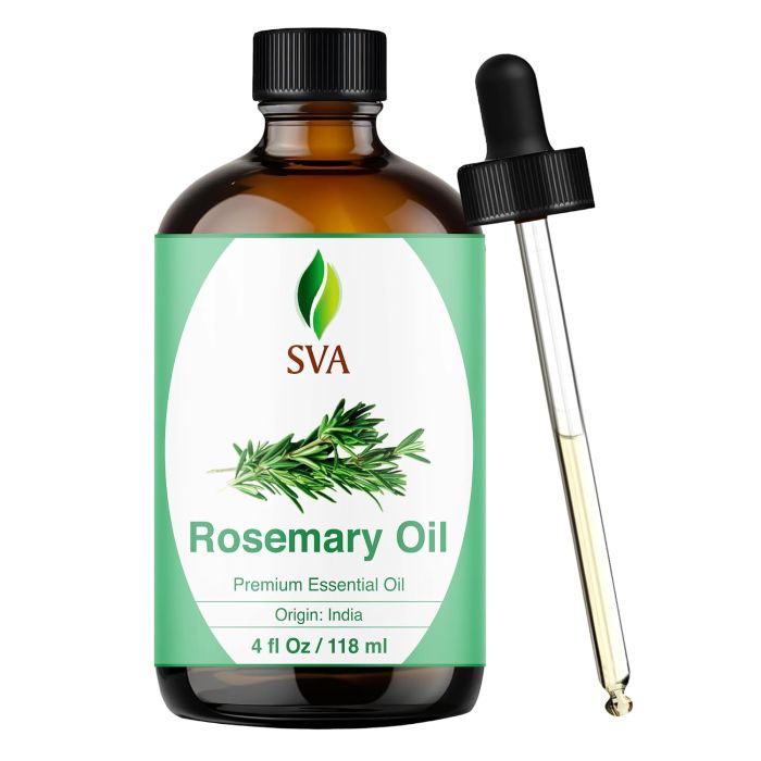 Aceite esencial de romero SVA 4 fl oz 100% natural