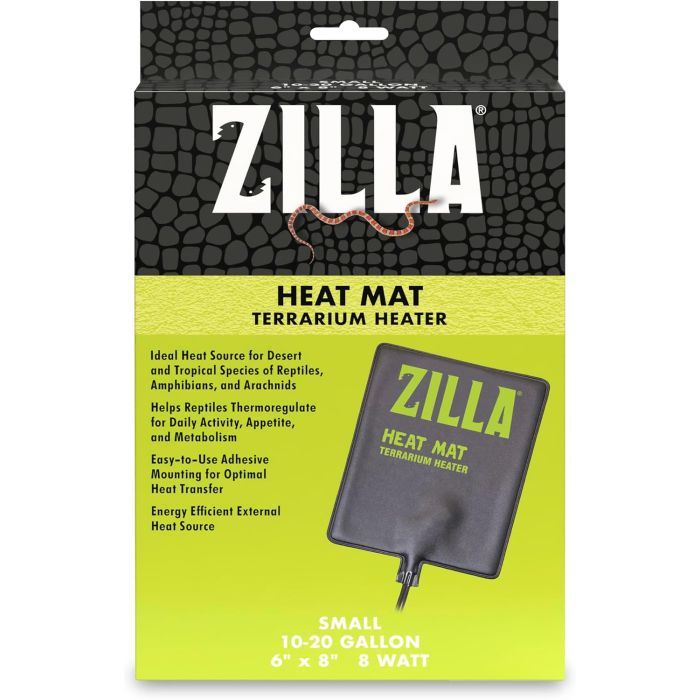 Alfombra Térmica Zilla para Terrario Reptiles 8W Pequeña 10-20 Gal