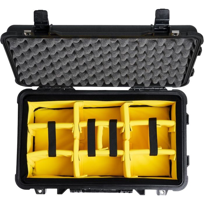 Maleta Pelican 1510 con Divisores Acolchados (Negro)
