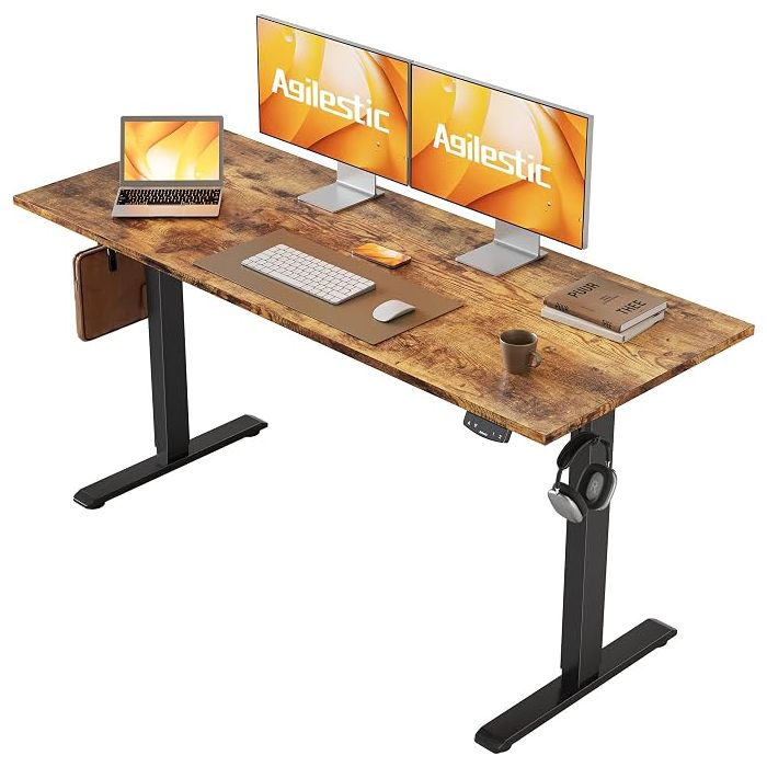Escritorio Ajustable Electrico Standing Desk 140x61cm Rustic