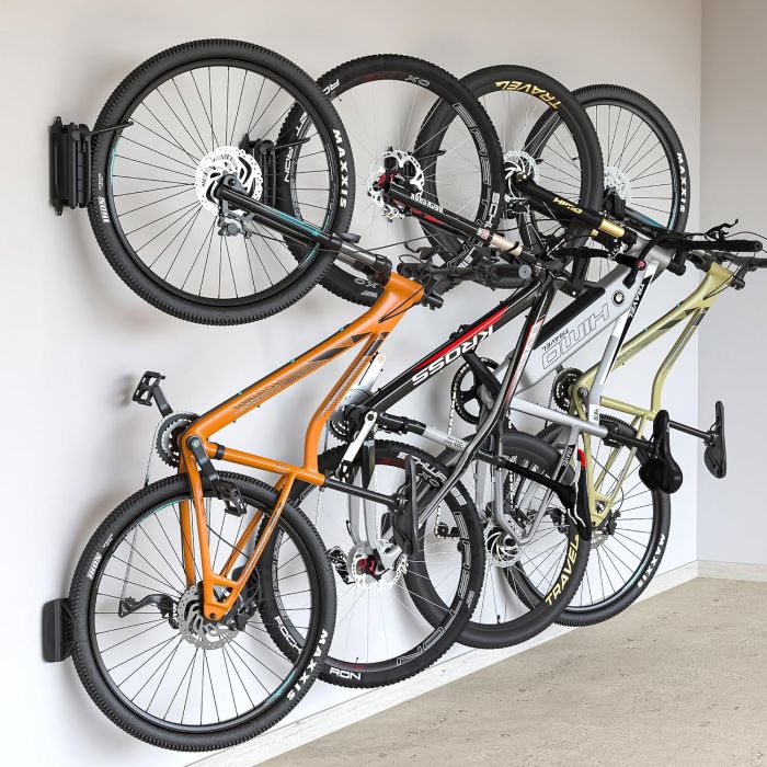 Soporte Giratorio de Pared para Bicicletas monTEK, 4 Unidades
