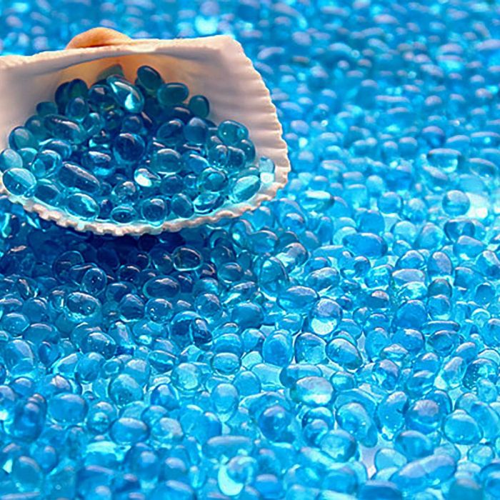 Piedras de Vidrio Marinas 1Lb 460g para Decoración de Jardín