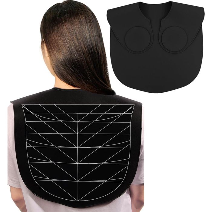 Capa para corte de cabello con cuello guía de silicona