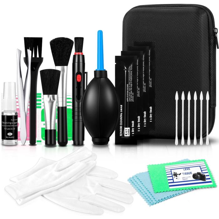 Kit de limpieza para lentes de cámara DSLR y sin espejo