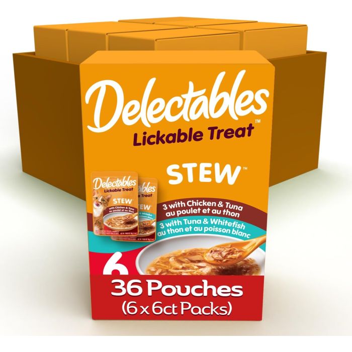 Delectables Snack Húmedo para Gato Variedad 36 Sobres