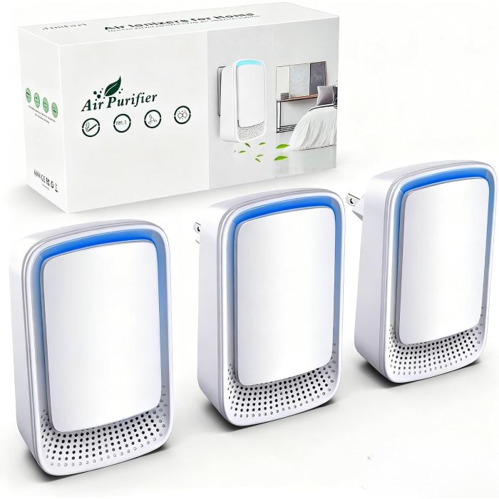 Ionizadores de Aire para Hogar (Paquete de 3), Generador de Iones Negativos