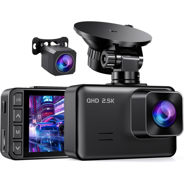 Cámara Dash Cam E-YEEGER S50 Dual 2.5K + 1080P para Carros