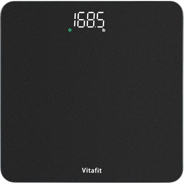Báscula Vitafit para peso corporal, LED digital, 400 lb, plateado negro