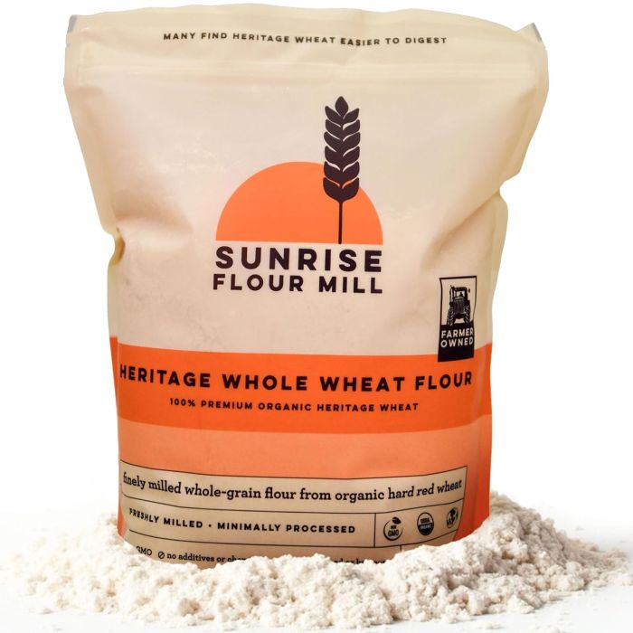 Harina de Trigo Integral Orgánica Heritage Sunrise Flour Mill - 5 lbs