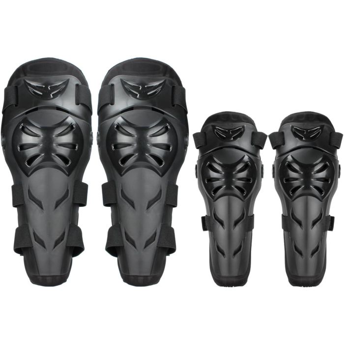 Protector de coderas y rodilleras para moto GES 4 pzas